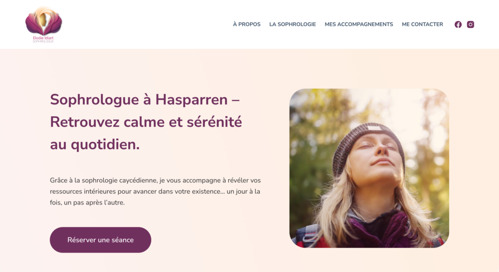 Site web pour sophrologue