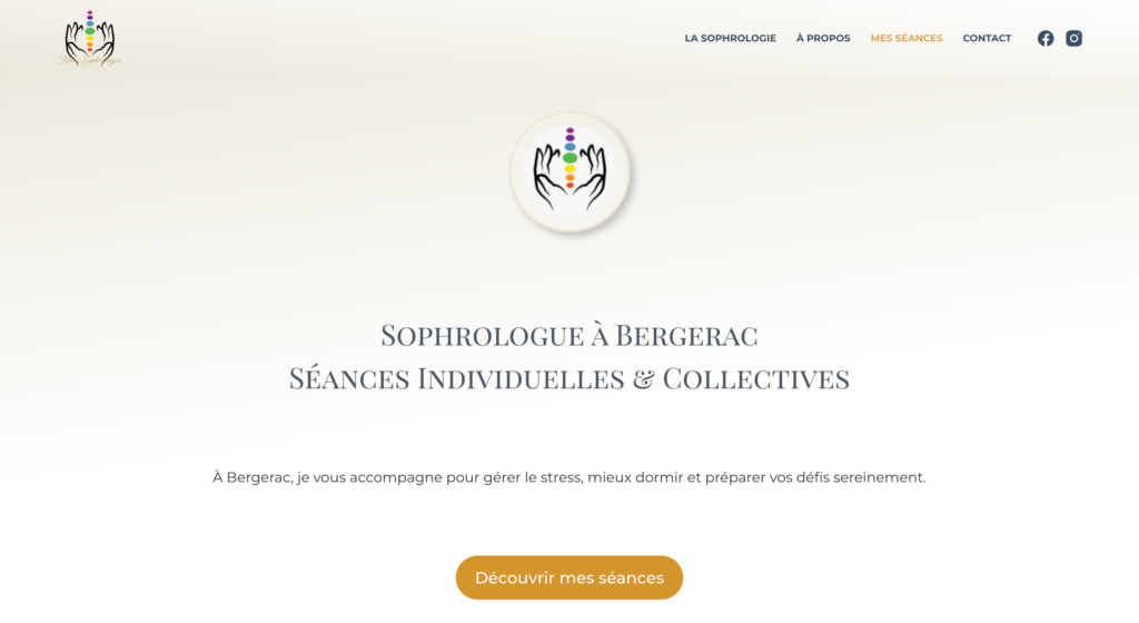 Site internet d'une sophrologue