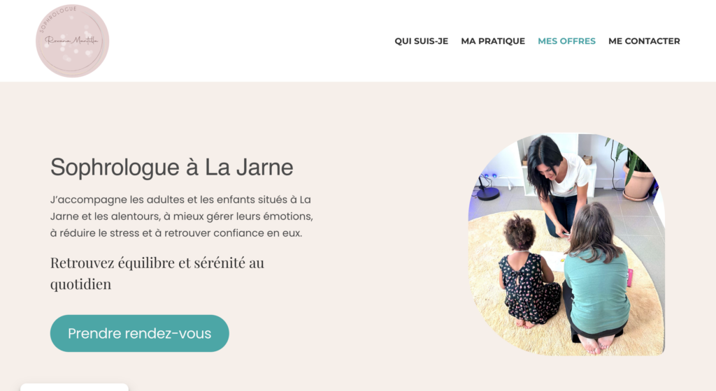 Site web sophrologue à la jarne